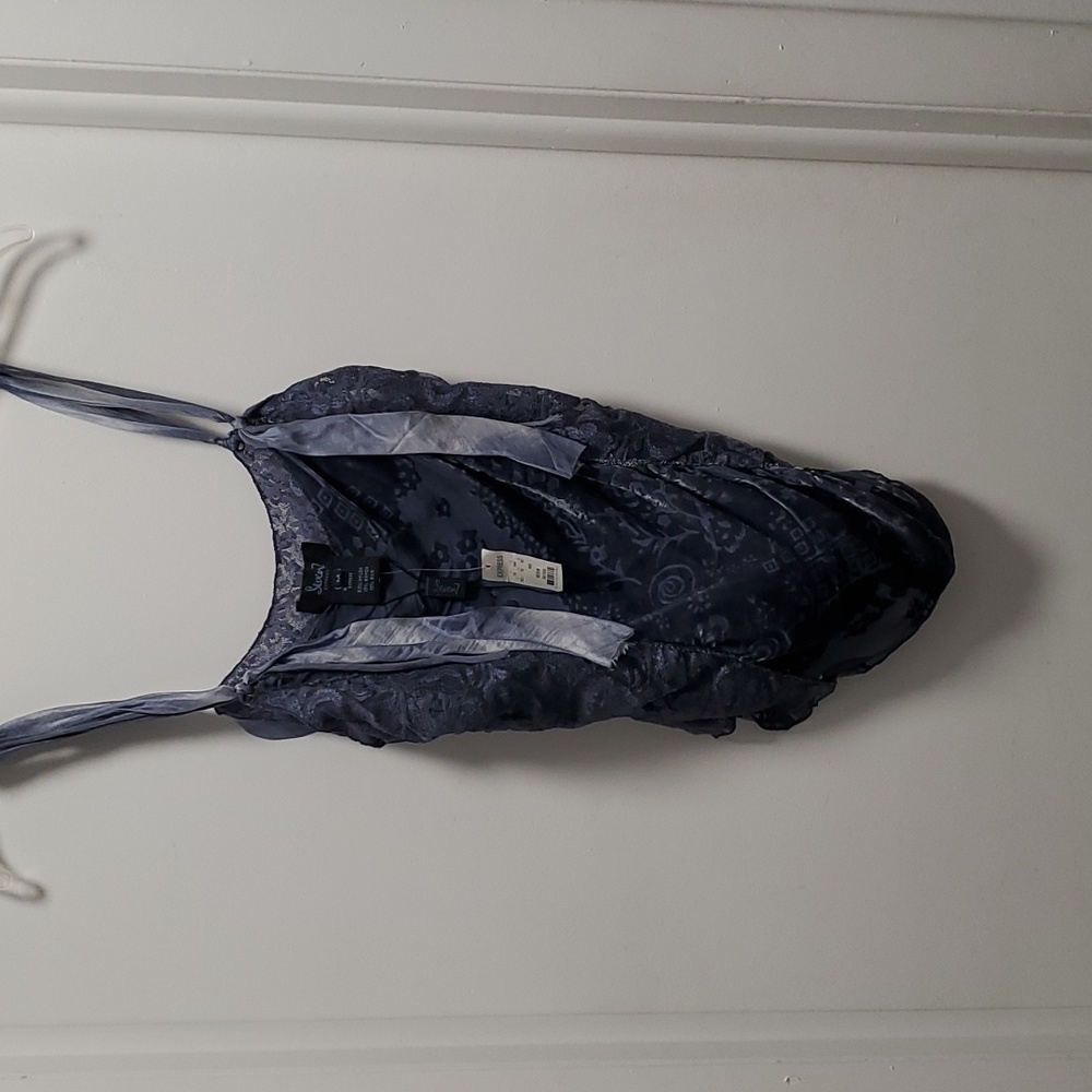 Size Medium Seven Express Blue lacey tanktop
